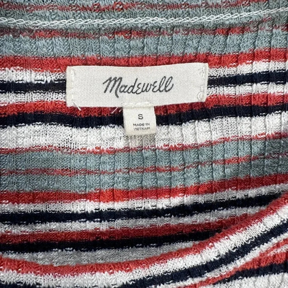 Madewell Button-Sleeve Tee in Elsie Stripe - Picture 4 of 6